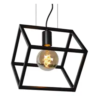 Lucide Lampa wisząca Fabian metalowy klosz 30cm, industrialny design, pojedynczy punkt, chrom, kolekcja Fabia