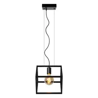Lucide Lampa wisząca Fabian metalowy klosz 30cm, industrialny design, pojedynczy punkt, chrom, kolekcja Fabia