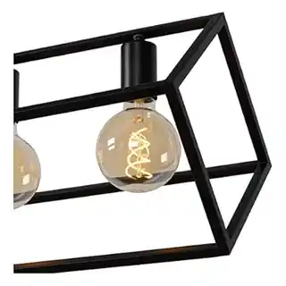 Lucide Lampa wisząca Fabian metalowy klosz 6-punktowa, industrialny design, chrom, długość 120cm
