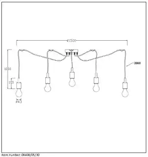 Lucide lampa wisząca FIX 08408 05 30, nowoczesny design, metalowa konstrukcja, biały kolor