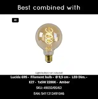 Lucide lampa wisząca Ruben 00424 04 30 industrialna metalowa czarna regulowana długość 4 punkty