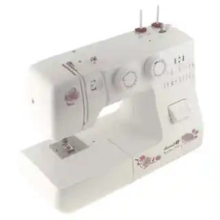 Łucznik Karina 910 maszyna do szycia, mechanizm obrotowy, 12 ściegów, metalowa konstrukcja, kolor biały