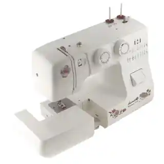 Łucznik Karina 910 maszyna do szycia, mechanizm obrotowy, 12 ściegów, metalowa konstrukcja, kolor biały