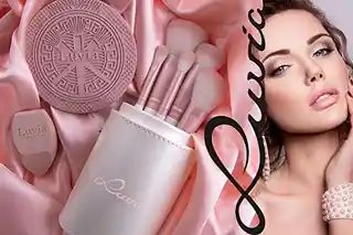 Luvia Prime Vegan Candy zestaw pędzli do makijażu, 1 sztuka, syntetyczne włosie, miękkie, ekologiczne, dla profesjonalistów