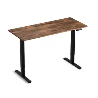 Lvn System biurko Control Lite 140 LV1714 czarno-brązowe, blat 140 cm, regulowane nogi, nowoczesny design