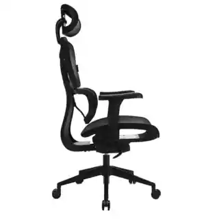 Lvn System Fotel ergonomiczny Control Series czarny, regulacja wysokości, podłokietniki, piankowe siedzisko, obrotowy, wytrzymała konstrukcja