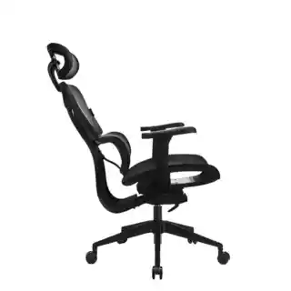 Lvn System Fotel ergonomiczny Control Series czarny, regulacja wysokości, podłokietniki, piankowe siedzisko, obrotowy, wytrzymała konstrukcja