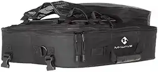 M-wave Triple Bag Traveller sakwy rowerowe 62 l czarny szary, wodoodporne, montaż na bagażnik, odpinane kieszenie, odblaskowe elementy