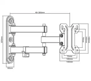 Maclean Uchwyt do telewizora MC-740, max VESA 100x100, 13-32 , 30kg