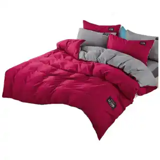 Madley Pościel Dwubarwna Elena 139 160x200 4 części Bordowa Szara