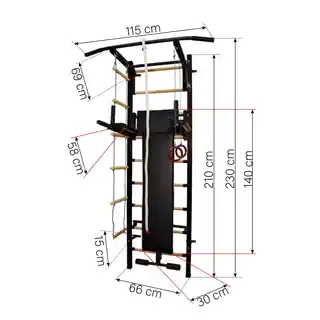 Małpiszon Drabinka gimnastyczna do ćwiczeń biała Maximus Plus