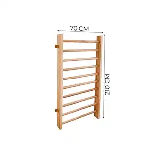 Małpiszon Drabinka gimnastyczna drewniana 210 x 70 cm dla dzieci SOSNA BUK