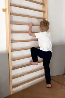 Małpiszon Drabinka gimnastyczna drewniana 230 x 90 cm dla dzieci SOSNA BUK