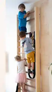 Małpiszon Drabinka gimnastyczna drewniana 240 x 90 cm dla dzieci SOSNA BUK