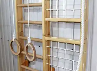 Małpiszon Drabinka gimnastyczna drewniana szara Kombik Irelio