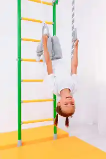 Małpiszon Drabinka gimnastyczna JOWISZ niebieski lina, kółka, huśtawka, drążek