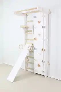 Małpiszon Drabinka gimnastyczna Kombik 2 Akcesoria Biały-drewno 225 cm