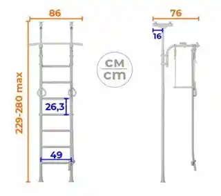Małpiszon Drabinka gimnastyczna Kometa 5 Romana fioletowy
