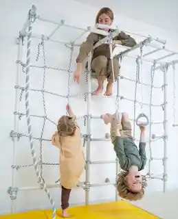 Małpiszon Drabinka gimnastyczna Kometa Next-5 Dual fioletowa Lina Kółka 225 cm