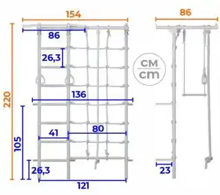 Małpiszon Drabinka gimnastyczna Kometa Next-5 Romana zielona