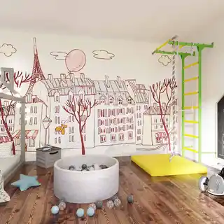 Małpiszon Drabinka gimnastyczna przyścienna Kometa Next 6 jasnozielona