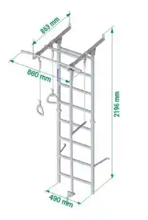 Małpiszon Drabinka gimnastyczna przyścienna Kometa Next 6 jasnozielona