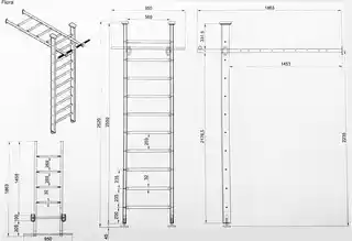 Małpiszon Drabinka gimnastyczna z akcesoriami biały Flora Karussell