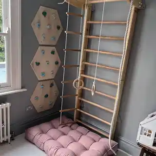 Małpiszon , Drabinka Gimnastyczna Z Drążkiem Numi Szara