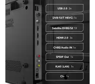 Manta 50LUV125E 50 LED 4K Smart TV VIDAA DVB-T2 Telewizor LED