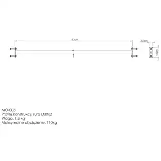 Marbo Sport Drążek treningowy MO-005