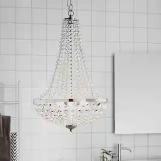 Markslojd Lampa wisząca Granso chrom 107551, klasyczna, kryształowa, łańcuszki, do salonu i sypialni