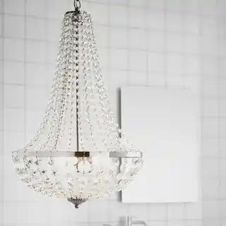 Markslojd Lampa wisząca Granso chrom 107551, klasyczna, kryształowa, łańcuszki, do salonu i sypialni