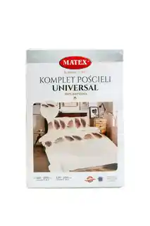 Matex pościel bawełniana 220x200 pióra beżowa brązowa uniwersalna