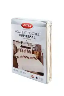 Matex pościel bawełniana 220x200 pióra beżowa brązowa uniwersalna