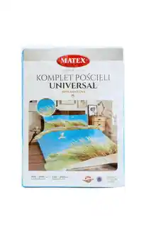Matex Pościel bawełniana 200x220 Plaża mewy trawa niebieska zielona uniwersalna