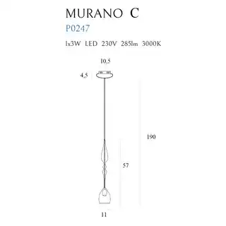 Maxlight Lampa wisząca MURANO C P0247