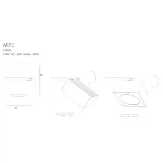 MaxLight Oprawa sufitowa biała techniczna ARTU C0106