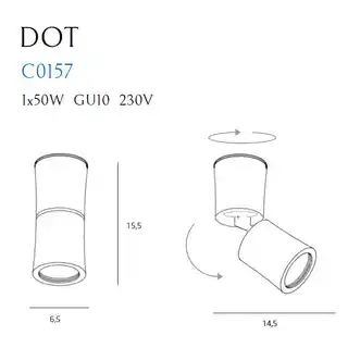 Maxlight Oprawa sufitowa DOT C0157