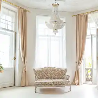 Maytoni Bella White Gold Ø50 lampa wisząca klasyczna kryształ złota, wysokość 61 cm, średnica 40 cm, 60W E14