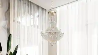 Maytoni Bella White Gold Ø50 lampa wisząca klasyczna kryształ złota, wysokość 61 cm, średnica 40 cm, 60W E14