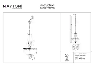 Maytoni Bella White Gold Ø50 lampa wisząca klasyczna kryształ złota, wysokość 61 cm, średnica 40 cm, 60W E14
