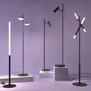 Maytoni Estudo LED czarna lampa podłogowa Z010FL-L8B3K