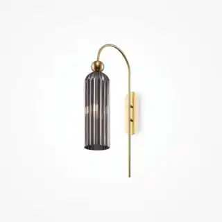 Maytoni Kinkiet designerski Antic MOD302WL-01GR industrialny szary złoty 265x535 mm E14 40W