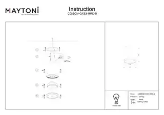 Maytoni lampa sufitowa Hoop C086CM GX53 15W LED czarna, nowoczesny design, metal, kolekcja Hoop