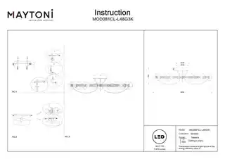 Maytoni Lampa sufitowa Tessara MOD081CL-L48G3K
