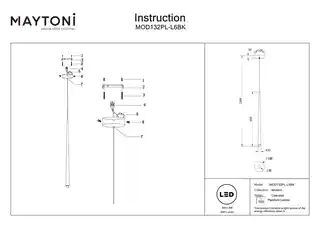 Maytoni Lampa wisząca Cascade MOD132PL-L6BK