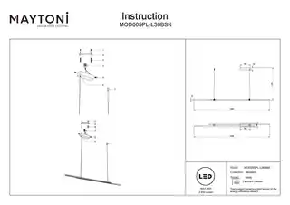 Maytoni Lampa wisząca Halo MOD005PL-L36BSK