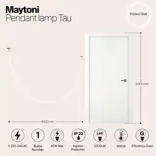 Maytoni Lampa wisząca Tau MOD146PL-L40G3K