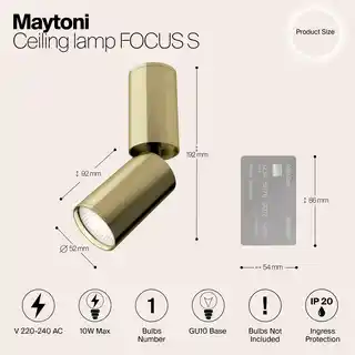 Maytoni Oprawa sufitowa FOCUS S C051CL-01BS
