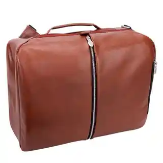 McKlein Skórzany plecak i torba na laptopa East Side brązowy